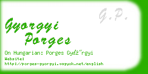 gyorgyi porges business card